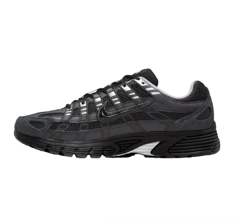Nike P-6000 Suede Anthracite Black Chrome Metallic Silver$128