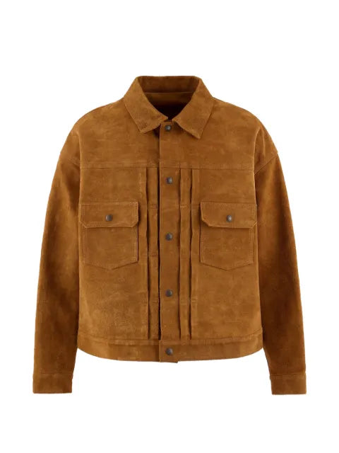 SAINT MXXXXXX x BerBerJin pleated suede jacket