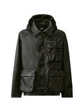 C.P. Company Goggle-detail leather jacket