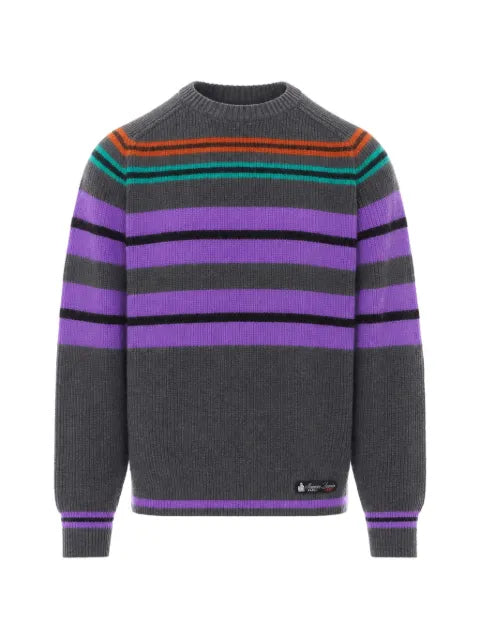 Lanvin striped ribbed-knit sweater