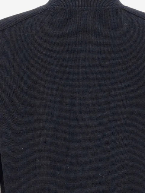 Kangra high-neck buttoned cardigan