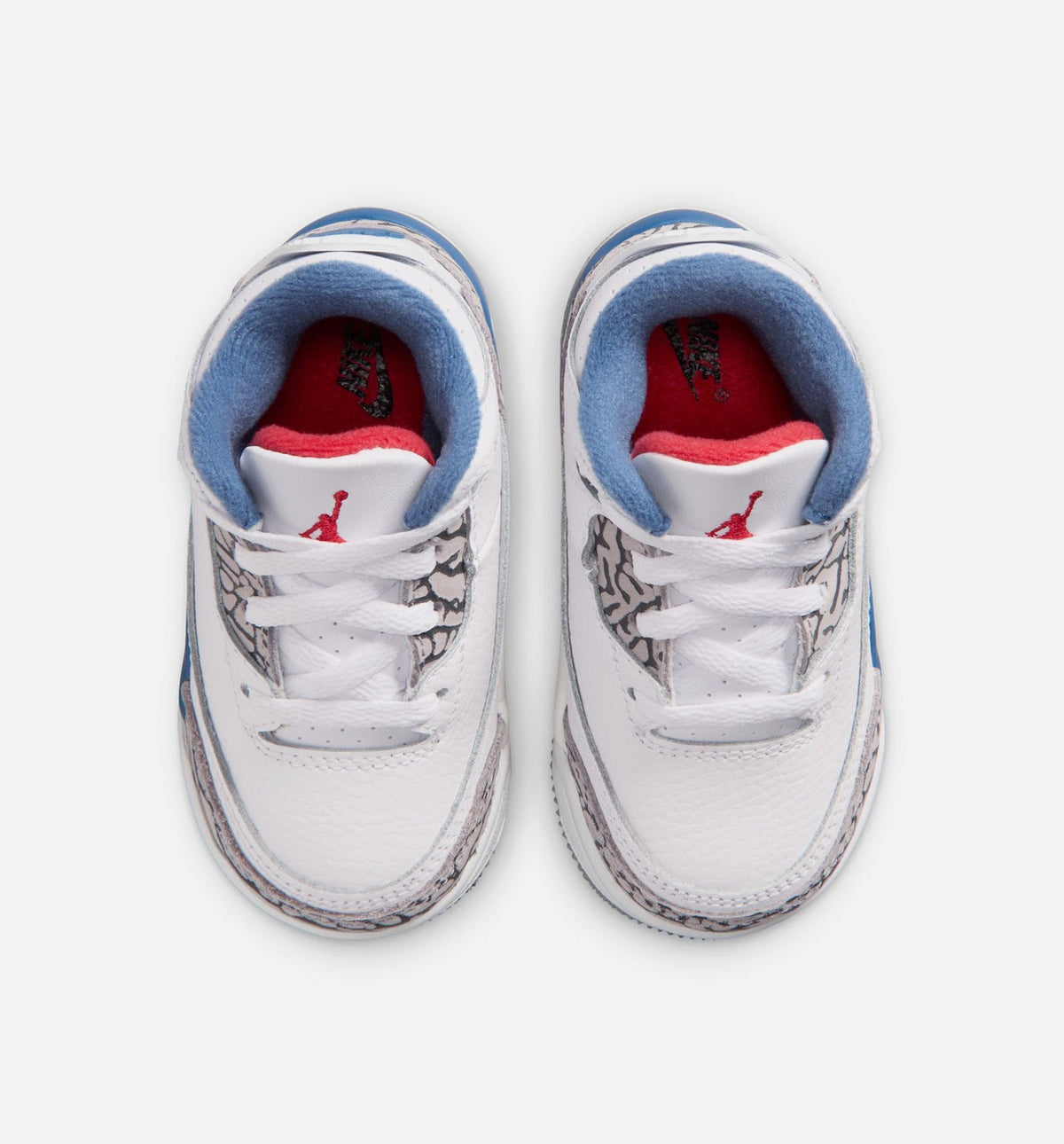 Air Jordan 3 Retro OG True Blue Baby & Toddler Sneakers - White / Fire Red / True Blue