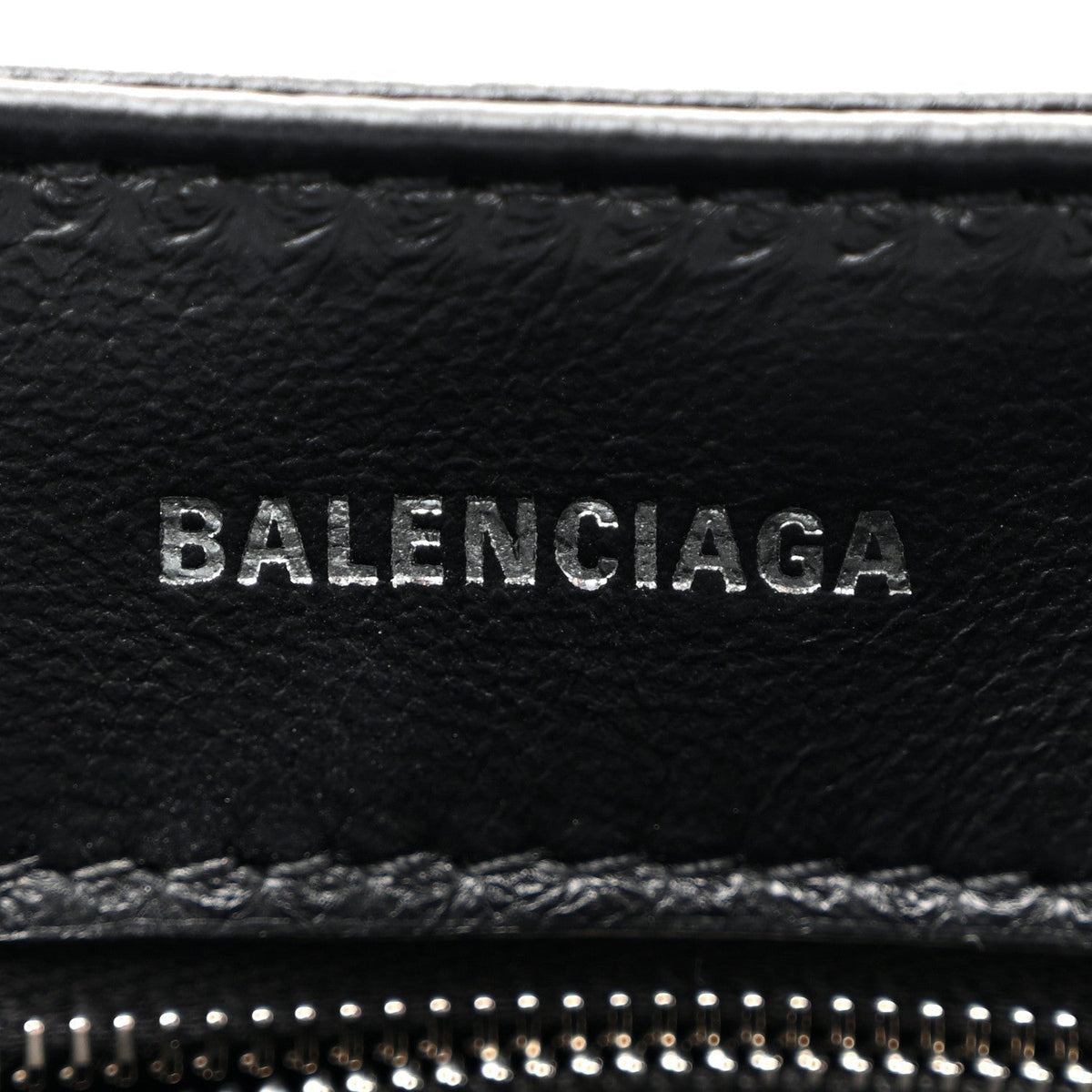 Nappa Allover License BB Monogram Embossed Medium Triplet Bag Silver