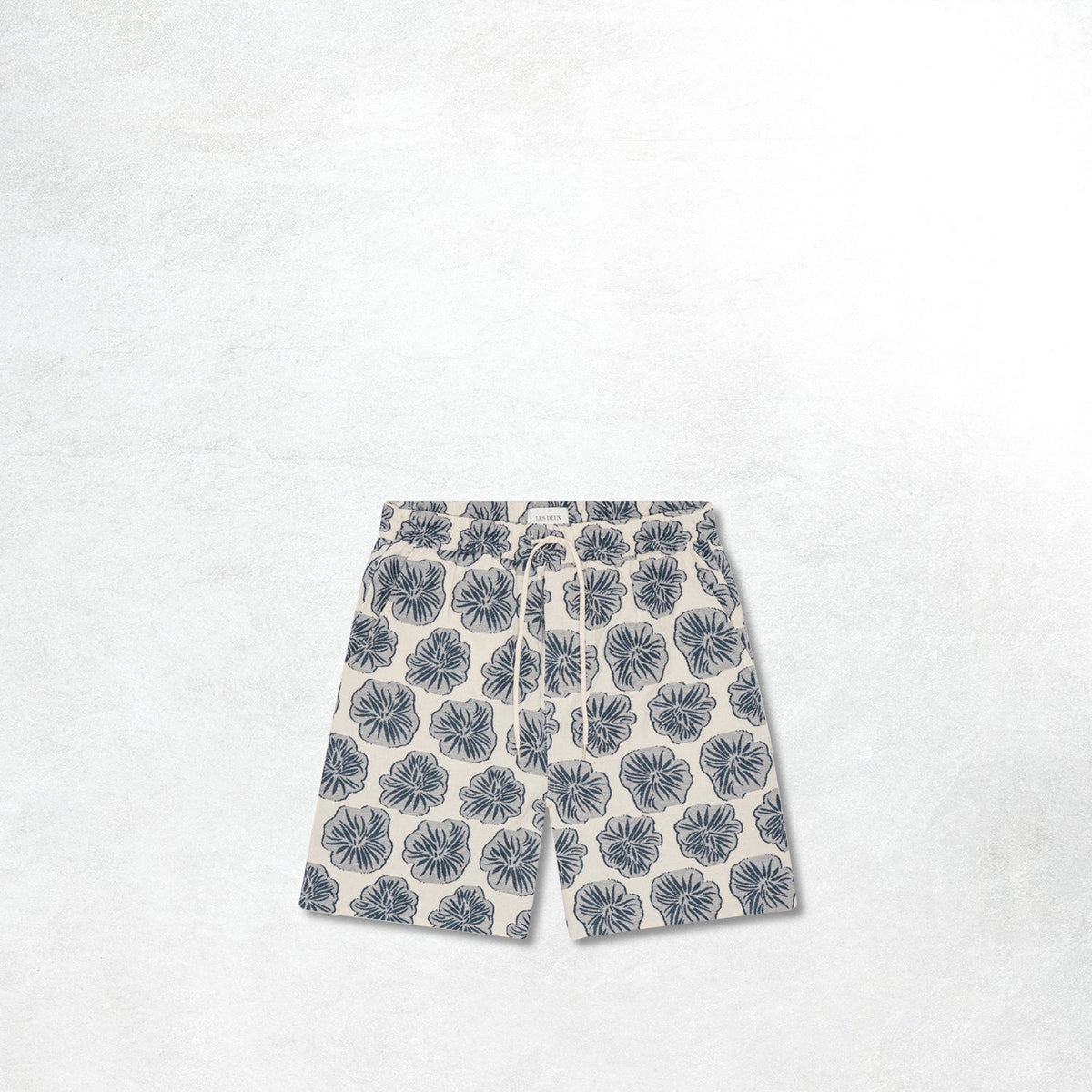 Les Deux Dahlia Jacquard Shorts: Dark Denim Blue