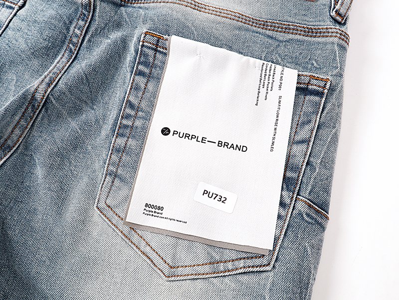 Purple Brand Light Blue Distressed Flare Jeans