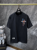 Chrome Hearts Floral Cross Embroidered T-Shirt