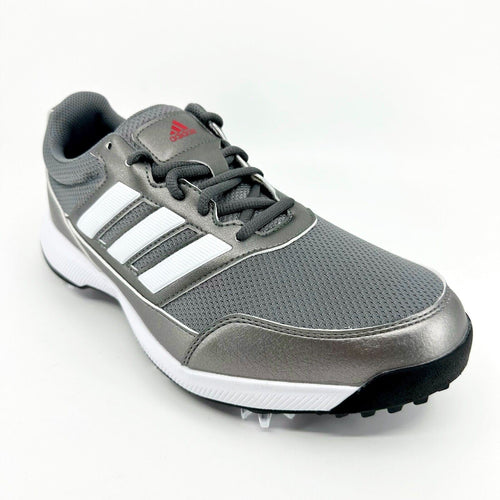 Adidas Tech Response 2.0 Gray Silver Metallic Mens Wide Golf Shoes EE9420