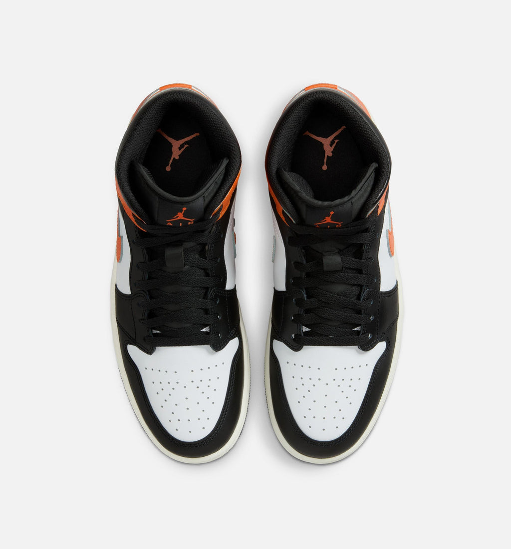 Air Jordan 1 Mid Men's Lifestyle Shoes | Starfish / White / Sail / Black