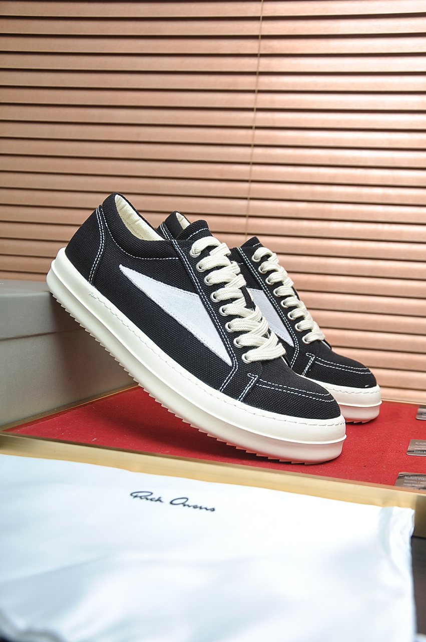 Rick Owens Contrast-Panel Platform Sneakers